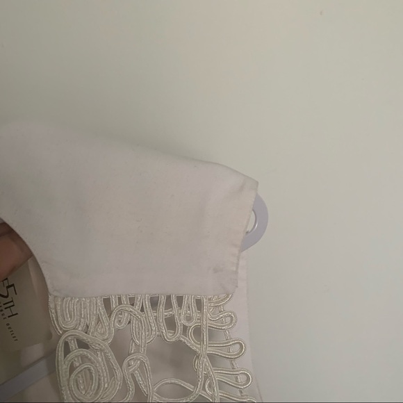 Vintage hippie crochet vest boho festival hippie Y2K off white floral Large - Picture 5 of 7